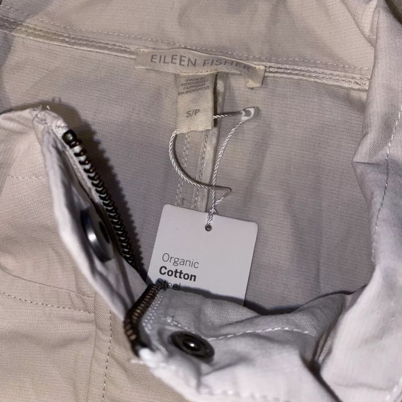 Small NEW EILEEN FISHER BONE ORGANIC COTTON STEEL ZIP COAT $328 - Picture 7 of 10
